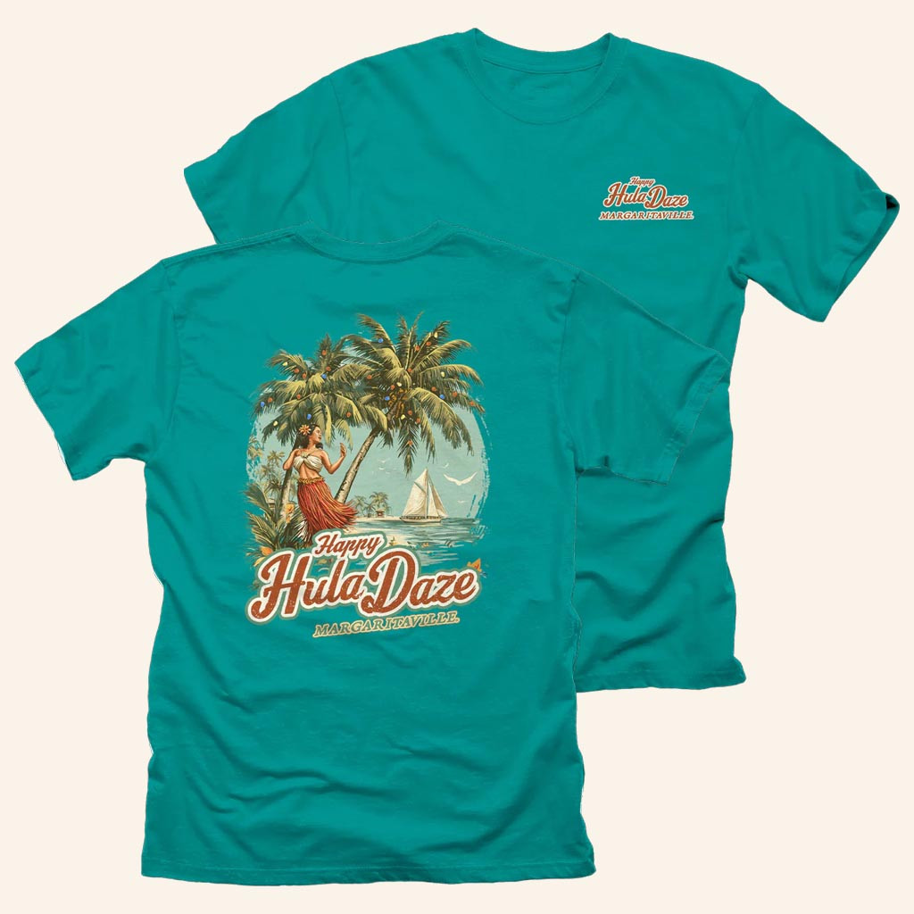 Margaritaville Merch Happy Hula Daze T-Shirt Margaritaville Shirt Gifts For Wife