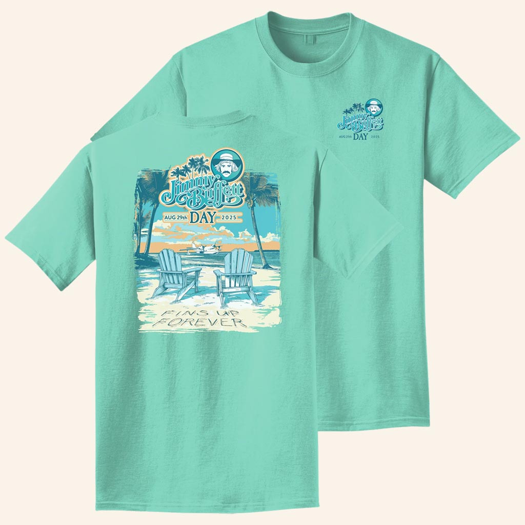 Margaritaville Merch Jimmy Buffett Day Fins Up Forever T-Shirt Margaritaville Shirt Dad Gifts