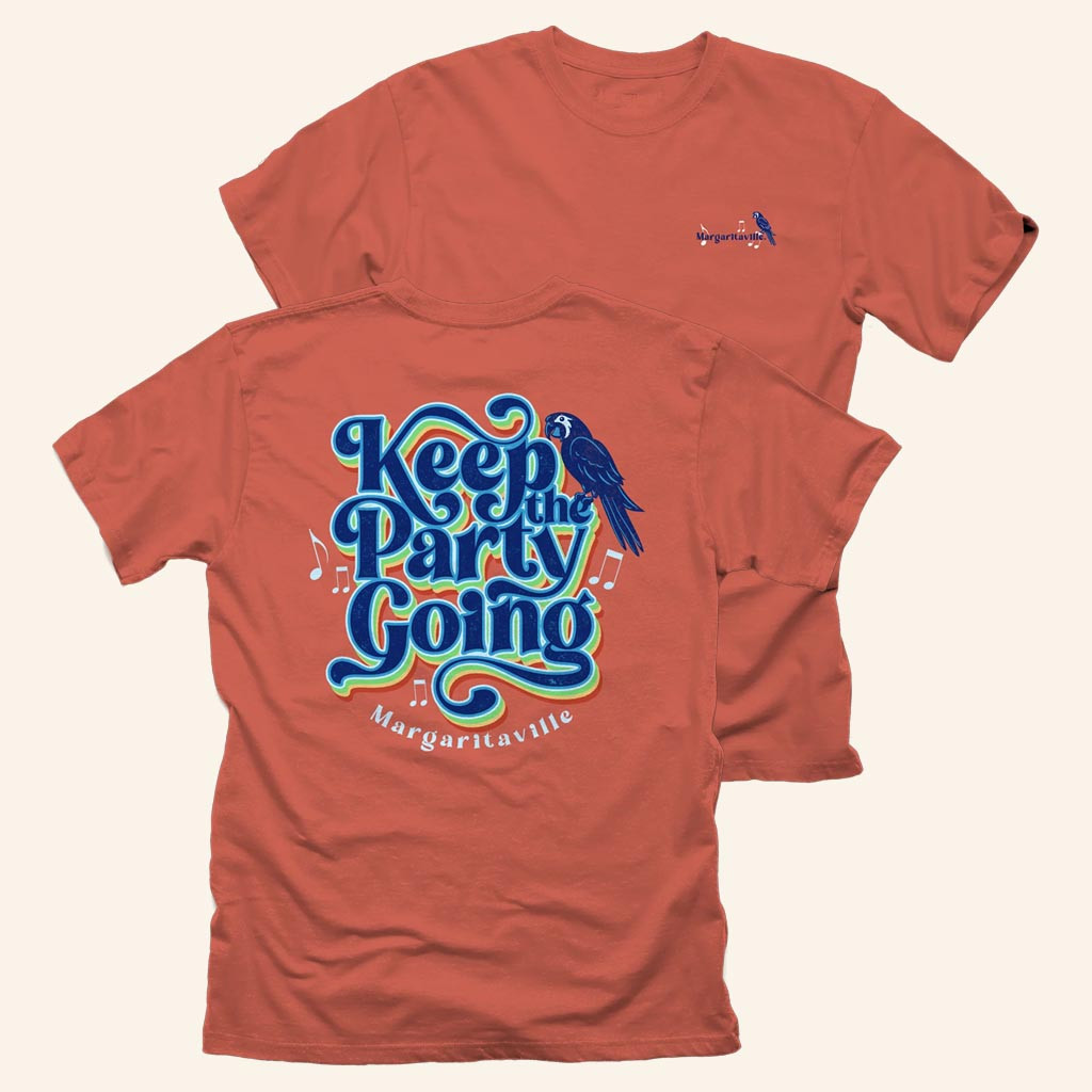 Margaritaville Merch Keep The Party Going Parrot T-Shirt Margaritaville Shirt Gifts For Son
