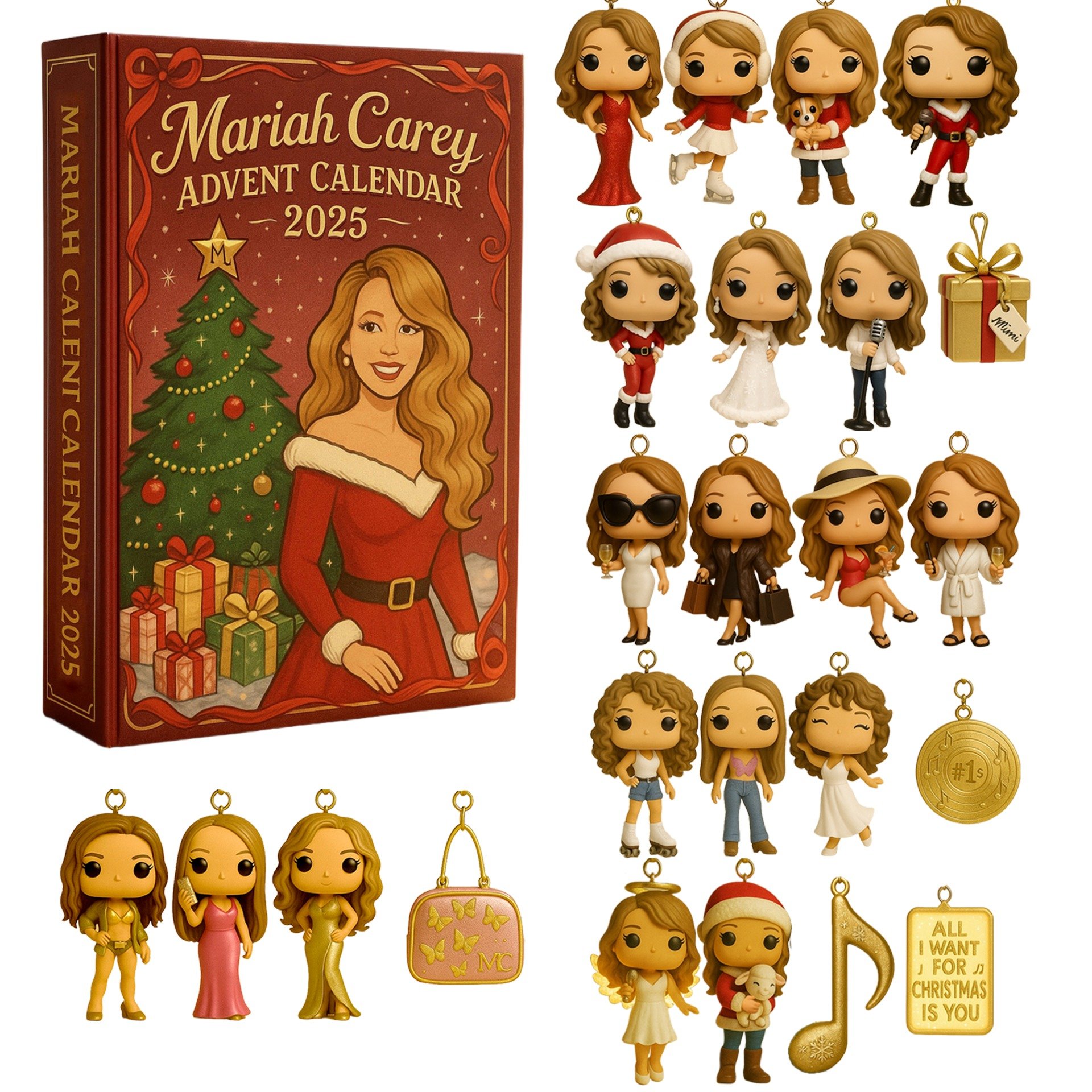 Mariah Carey Advent Calendar 2025 24 Day Advent Calendar Mariah Carey Lover Christmas Gifts