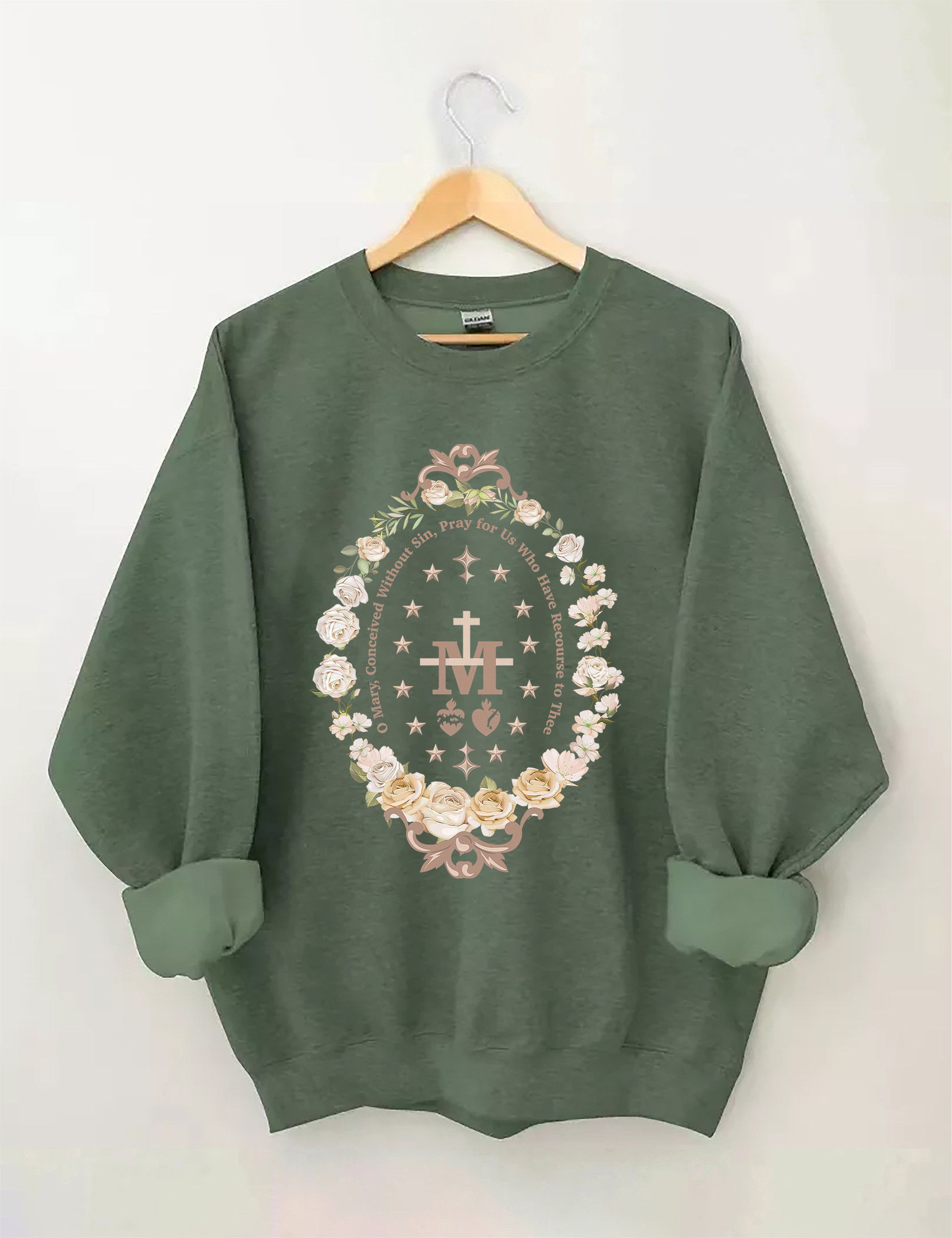 Marian Catholic Sweatshirt Christian Themed Funny Clothing Gifts For Christians