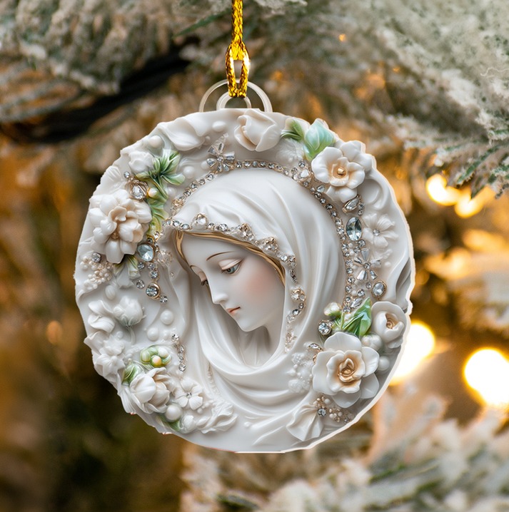 Marian Christmas Ornament Religious Xmas Tree Decor Gifts For Your Sister
