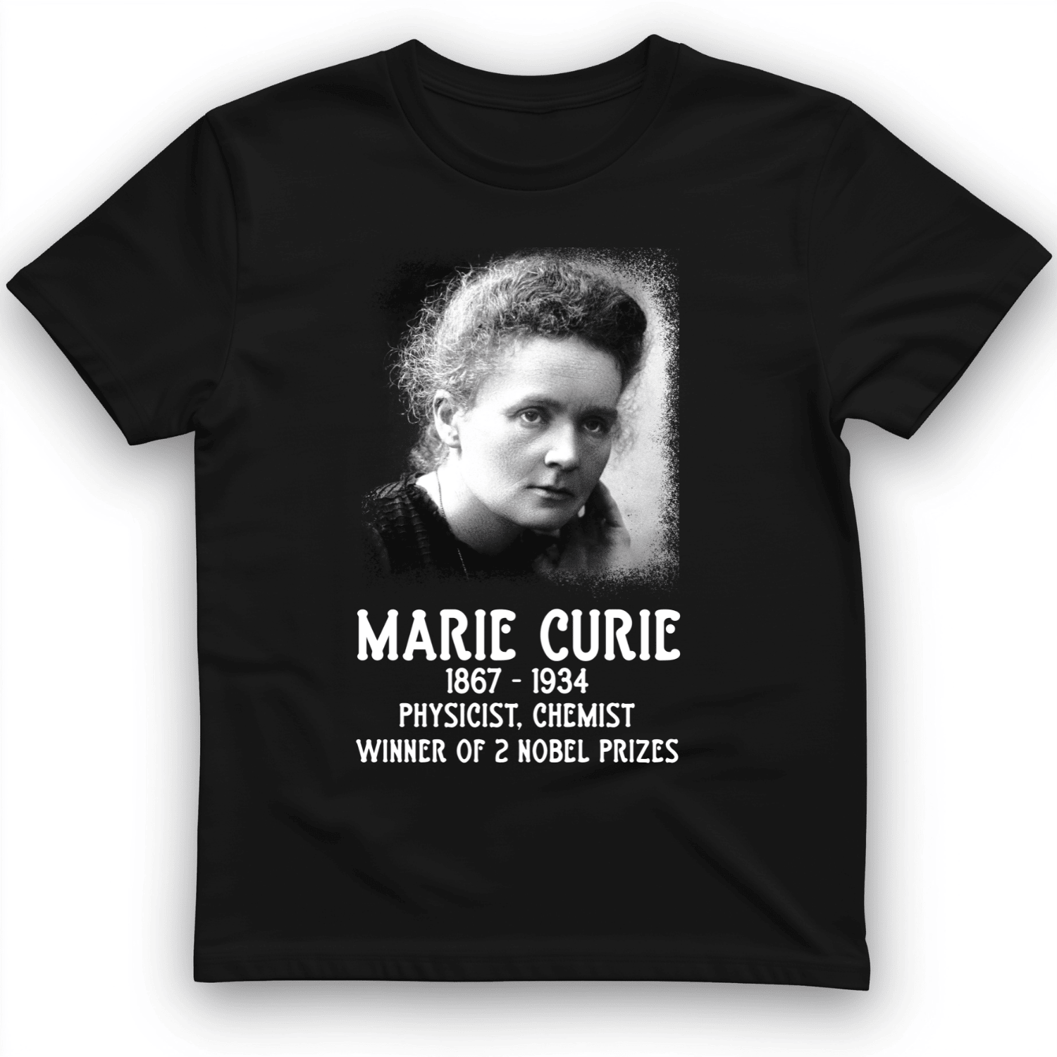 Marie Curie Graphic T-Shirt Historical Tee Unique Gifts For Marie Curie Lovers