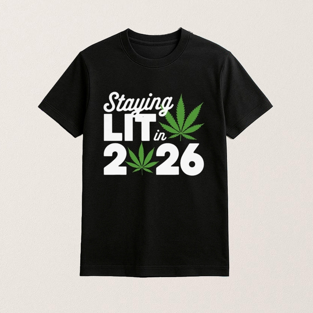 Marijuana Weed Staying Lit In 2026 Shirt Funny New Year T-Shirt Gifts For Dudes Marijuana Weed Staying Lit In 2026 Shirt Funny New Year T-Shirt Gifts For Dudes