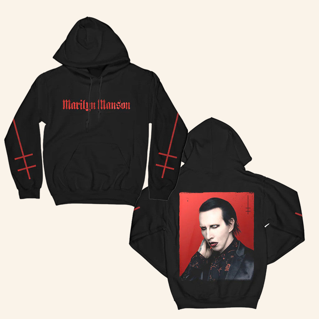 Marilyn Manson Merch Little Cross Photo Hoodie Gifts For Dudes