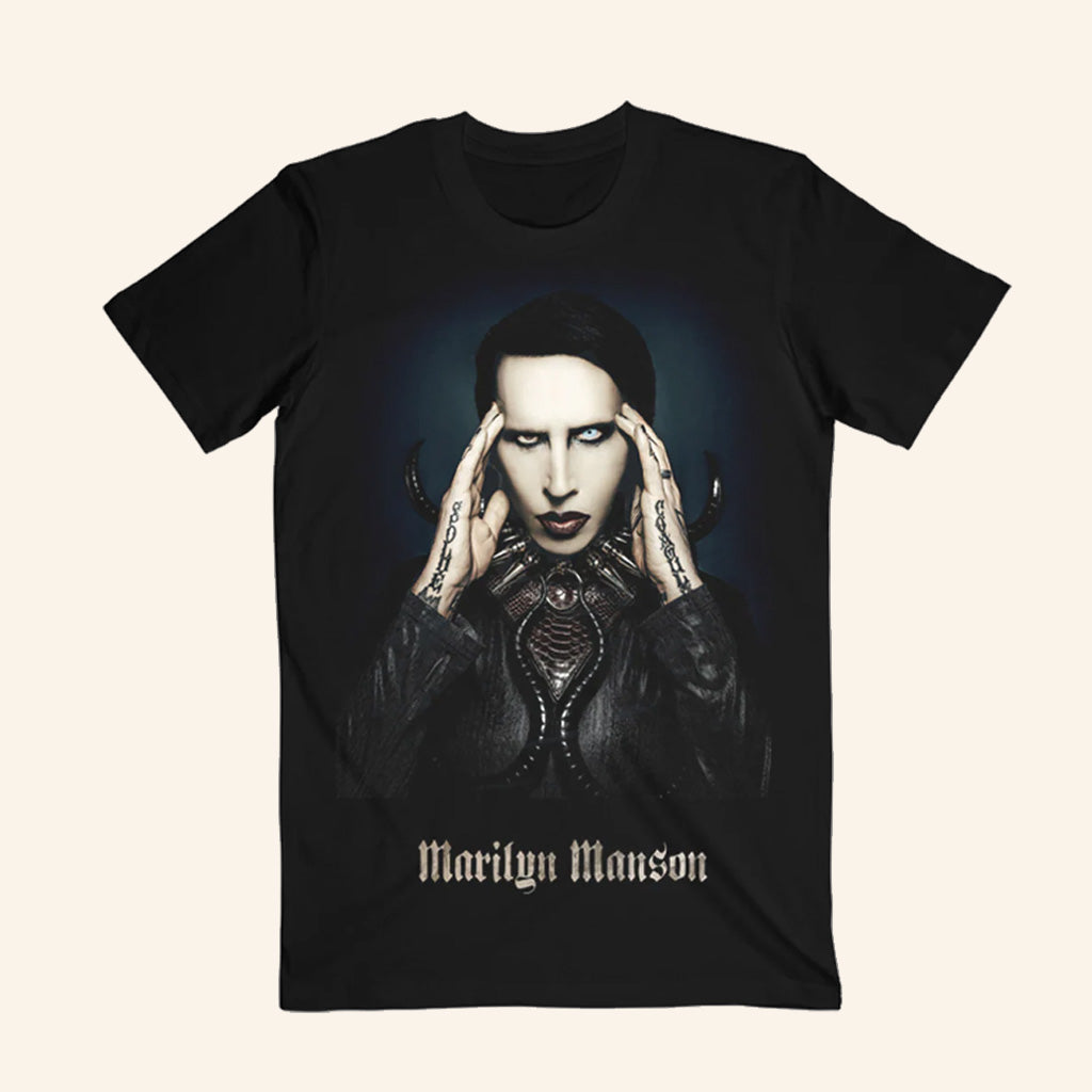 Marilyn Manson Merch Psychic Horns T-Shirt Birthday Gifts For Boyfriend Marilyn Manson Merch Psychic Horns T-Shirt Birthday Gifts For Boyfriend