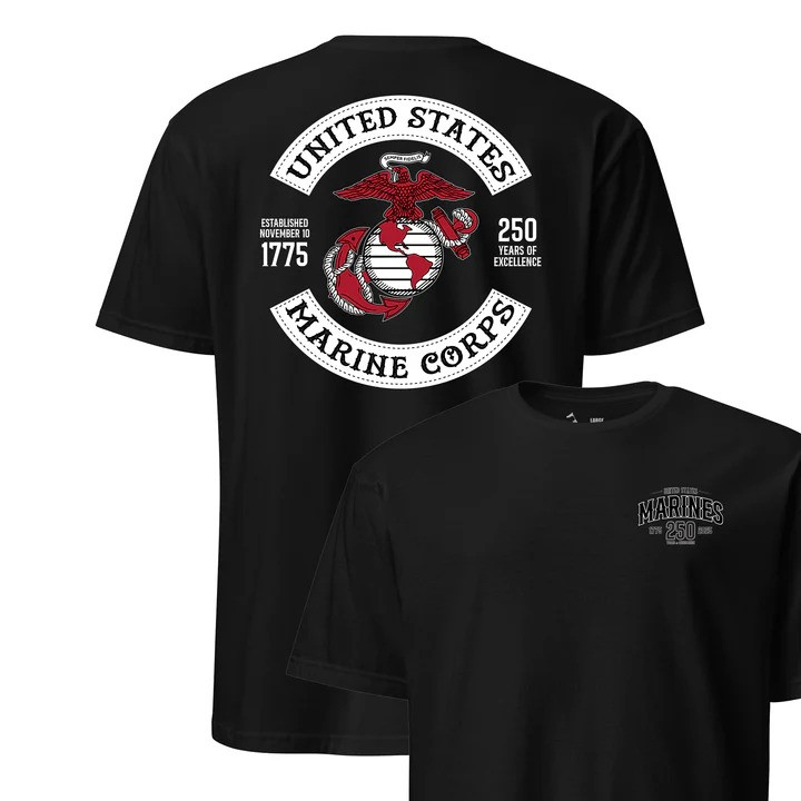 Marine Corps Birthday Rocker T Shirt 250th Anniversary Pride Apparel Gift For Veterans