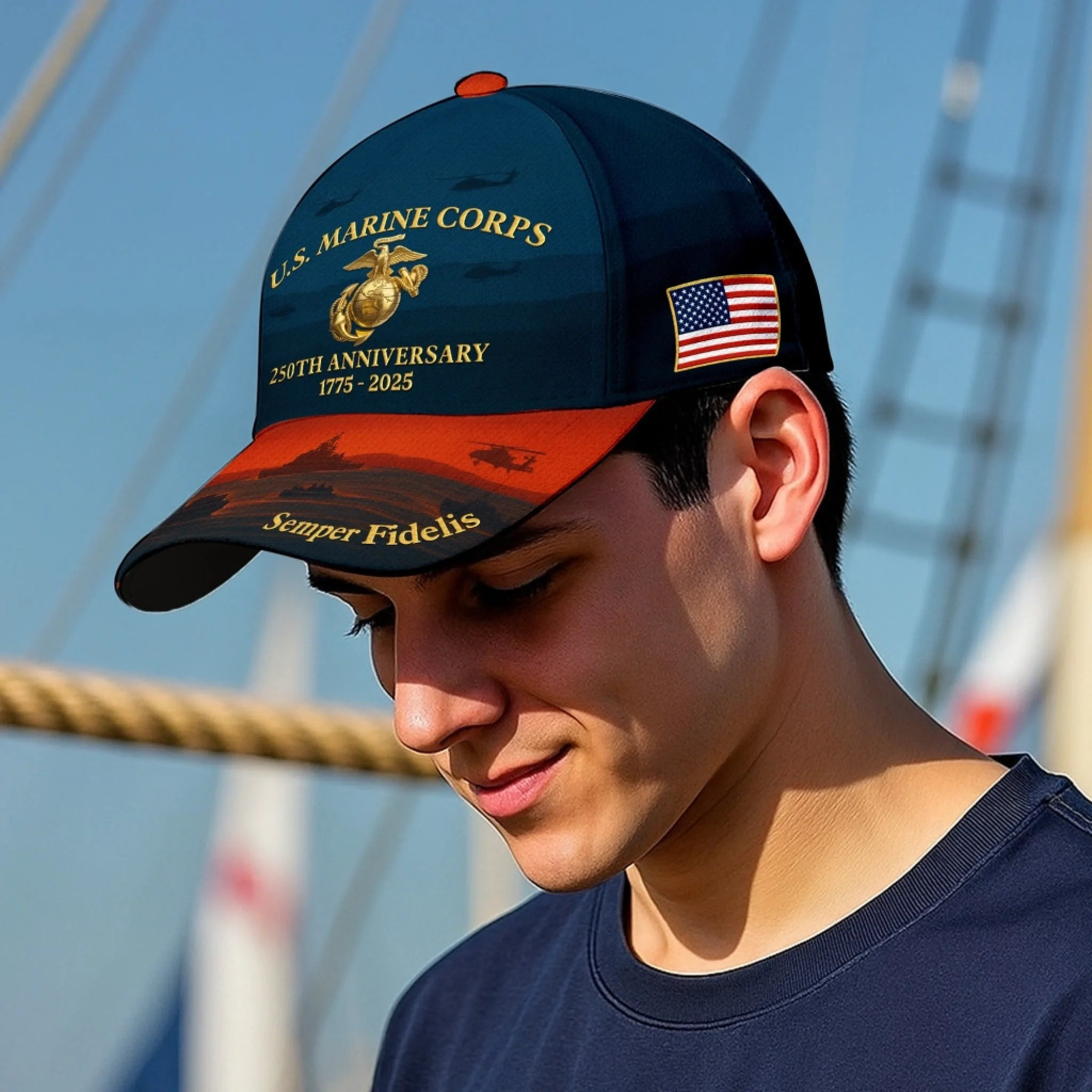 Marine Corps Veteran 250th Anniversary Hat 1775 2025 Semper Fidelis Cap Patriotic Gifts