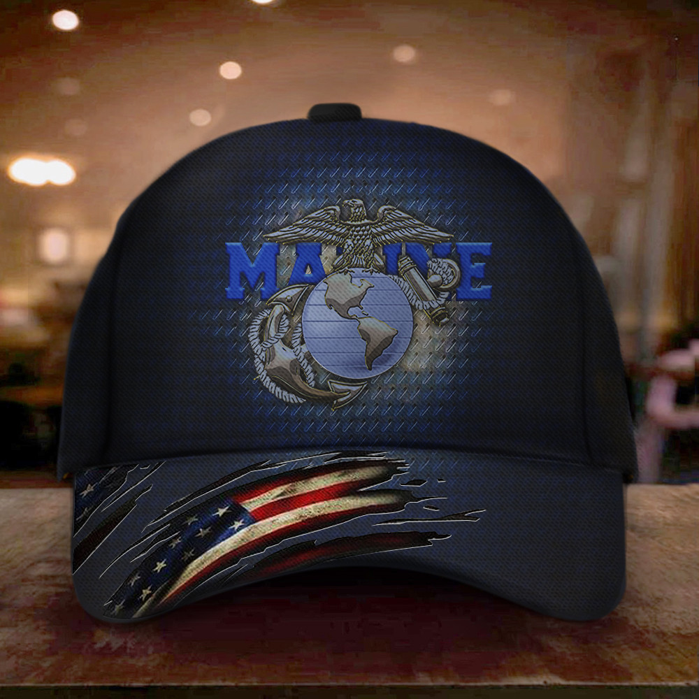 Marine Hat US Marine Corps Hat American Flag USMC Merchandise Cap Patriotic Gift