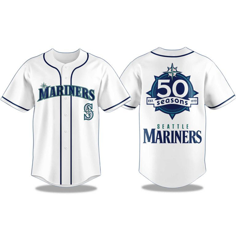 Mariners 50 Seasons Celebration 1977 2026 Jersey Baseball Clothes Game Day Gear For Him