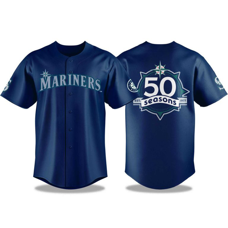 Mariners 50 Seasons Celebration 1977 2026 Jersey Baseball Merch Gift For Boyfriend