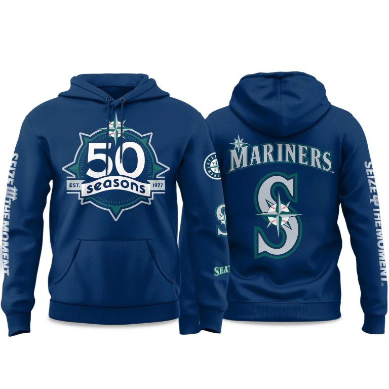 Mariners 50 Seasons Celebration EST 1977 2026 Hoodie Baseball Apparel Gift For Father