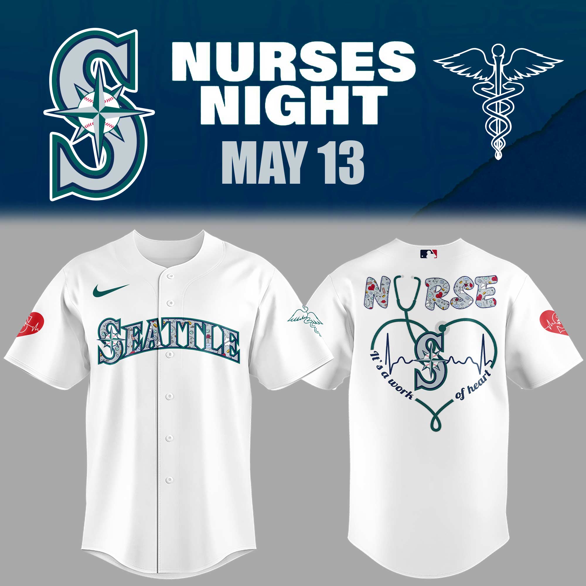 Mariners Nurses Night Jersey Gifts For Baseball Fans