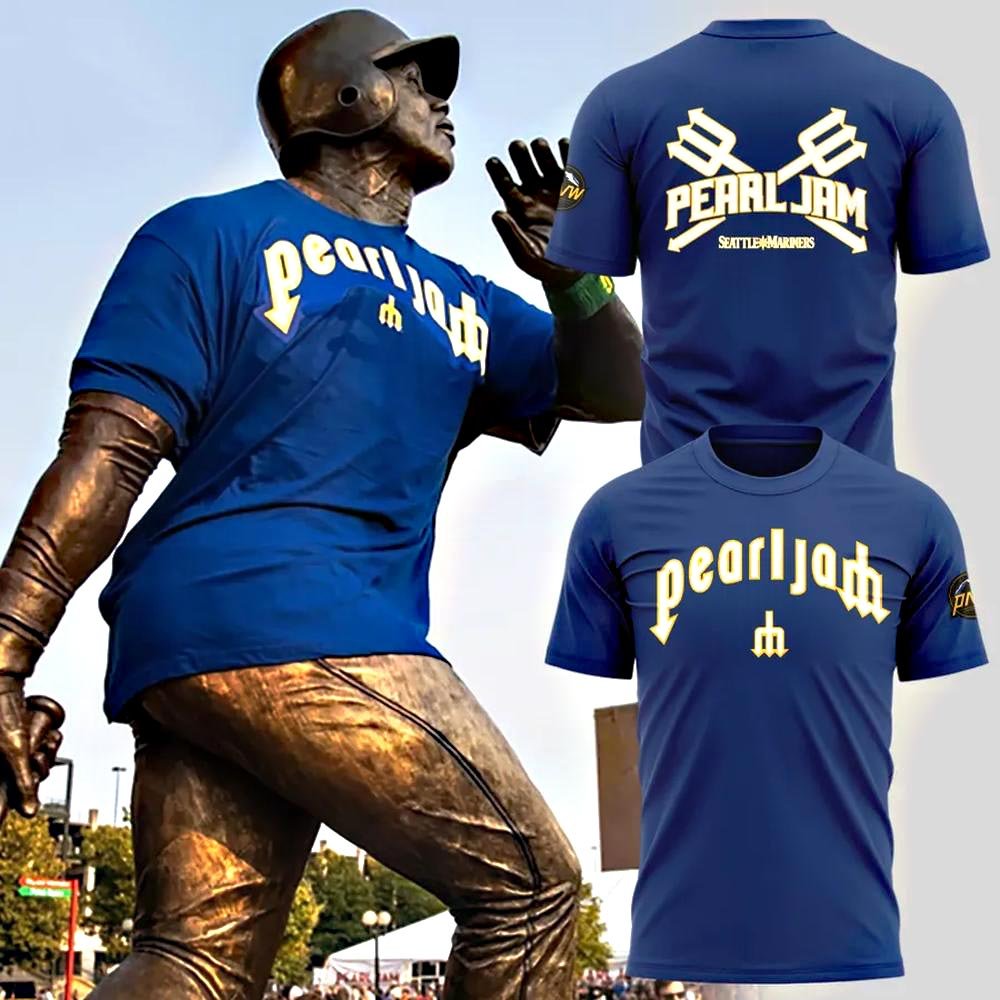 Mariners Pearl Jam Ten Club Night Limited Edition T-Shirt Boyfriend Gifts