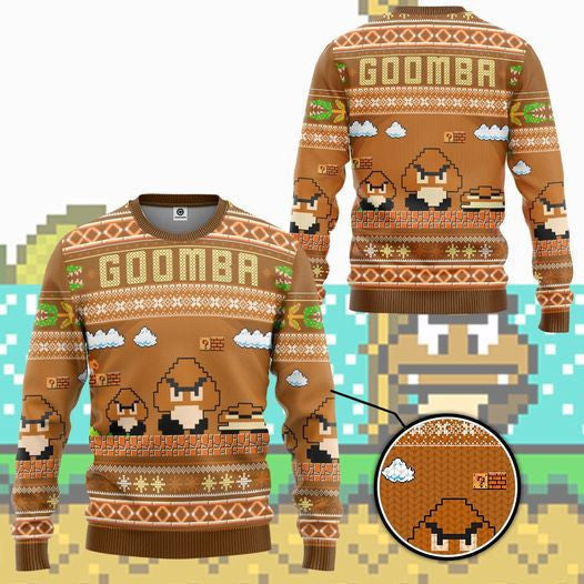 Mario Goomba Vintage Ugly Christmas Sweater Last Minute Christmas Gifts For Him Ideas 2024 Mario Goomba Vintage Ugly Christmas Sweater Last Minute Christmas Gifts For Him Ideas 2024