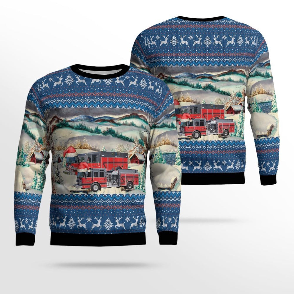 Marion Arkansas Marion Fire Department AOP Ugly Sweater Christmas Unisex Sweaters Gift For Christmas