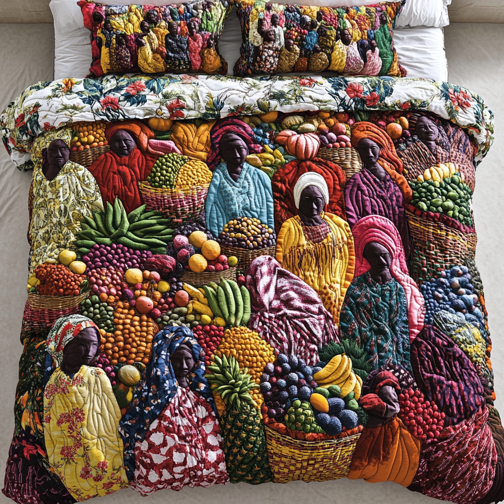 Market Essence Quilted Bedding Set Best Comforter Sets African American Gifts For Her