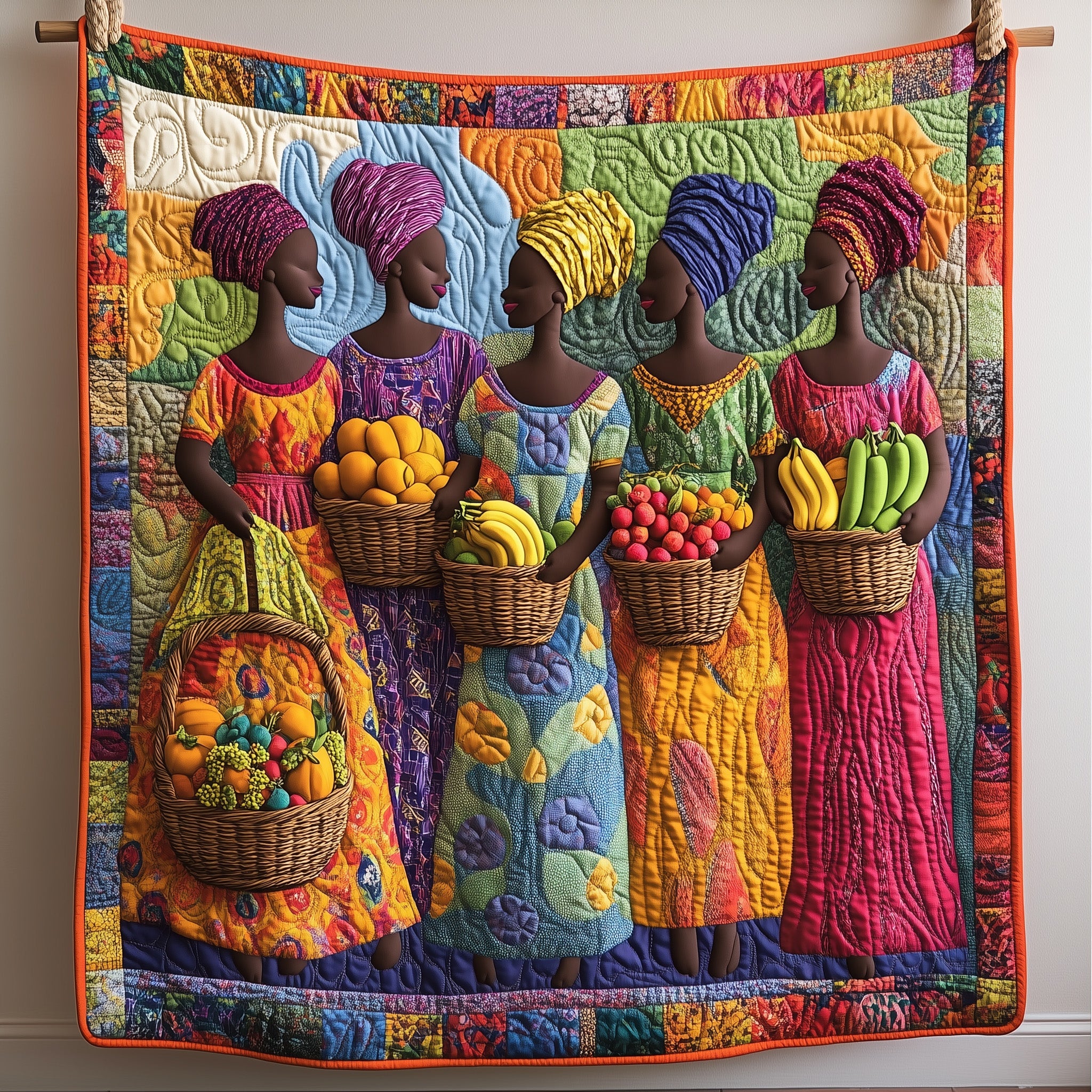 Market Queens Quilted Blanket Cozy Quilted Blanket for Cold Season