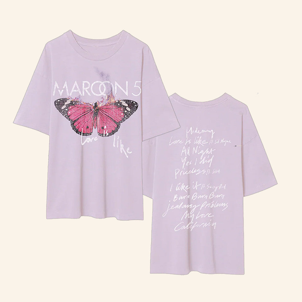 Maroon 5 Merch Love Is Like T-Shirt Gift Ideas For Her Maroon 5 Merch Love Is Like T-Shirt Gift Ideas For Her