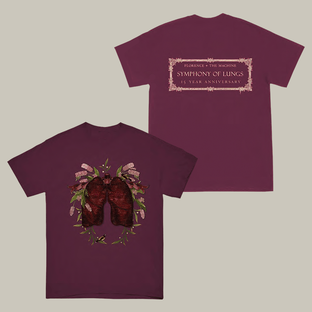 Maroon Lungs Florence And The Machine T-Shirt Symphony Of The Lungs Shirt Indie Rock Music Fan Gift