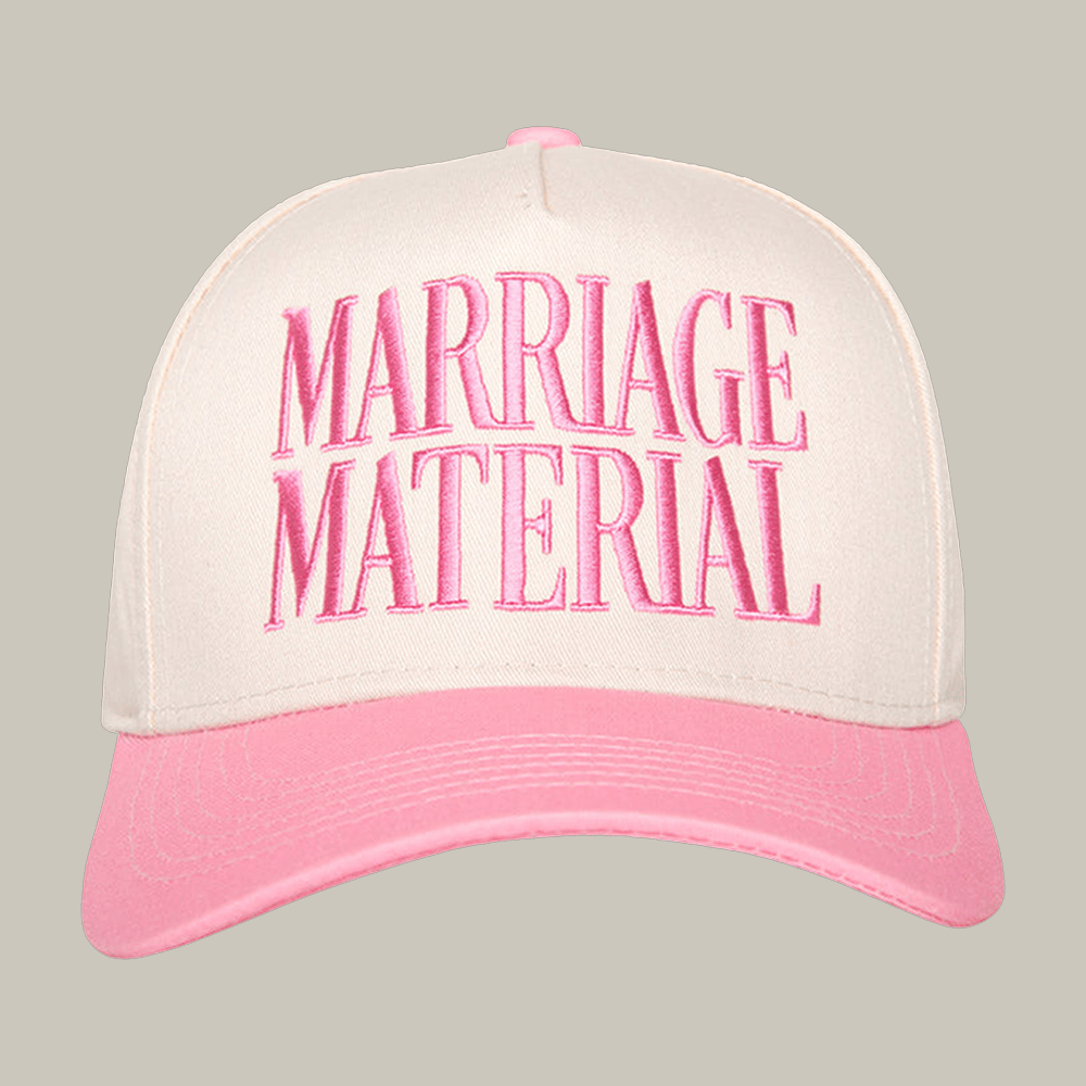 Marriage Material Two Toned Retro Hat Katydid Baseball Cap Unique Gift For Friends