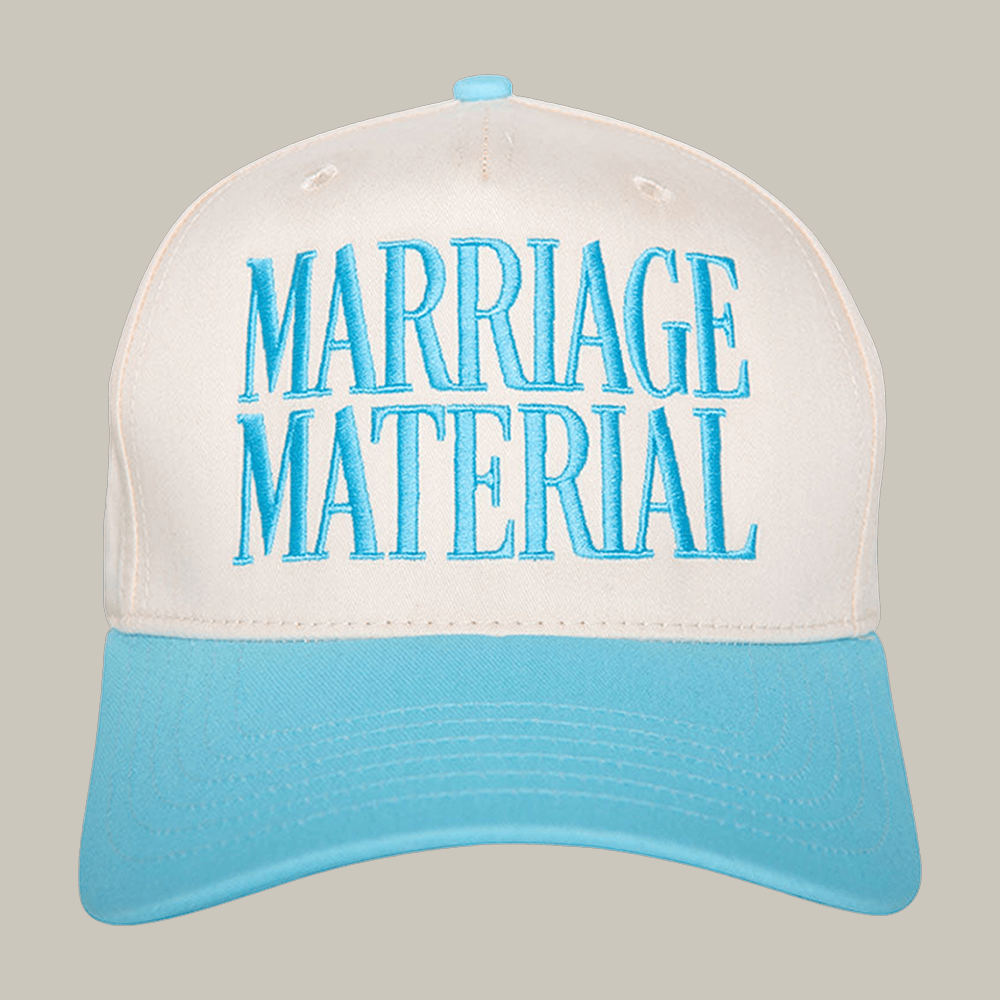 Marriage Material Two Toned Retro Hat Witty Sayings Baseball Cap Unique Gift For Couples