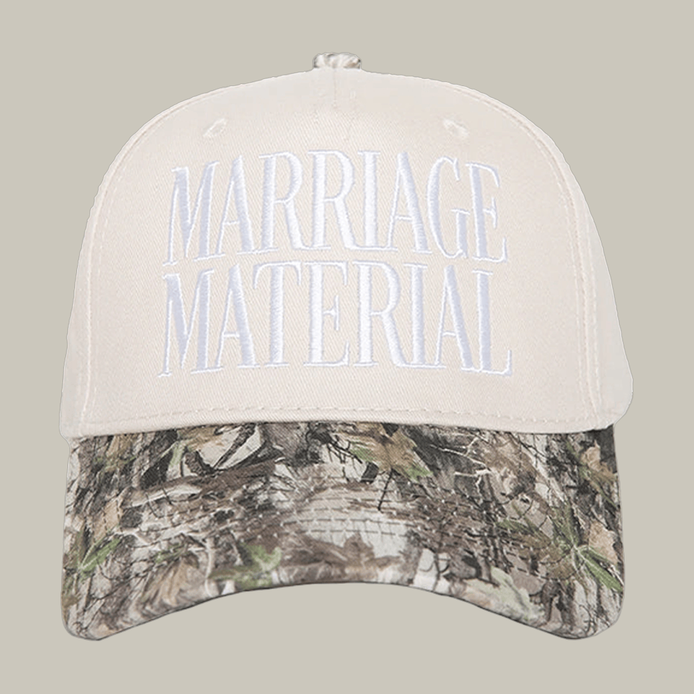 Marriage Material Two Toned Retro Trucker Hat Trendy Accessories Funny Engagement Cap