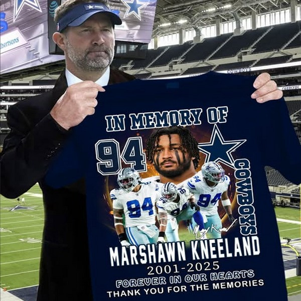Marshawn Kneeland 94 T-Shirt In Memory Of Cowboy Marshawn Tribute Related Apparel Gifts