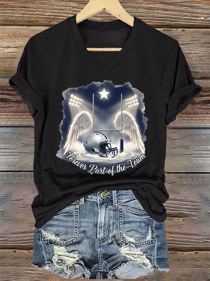 Marshawn Kneeland Forever Part Of The Team V-Neck Shirt Kneeland Memorial Clothing Gifts