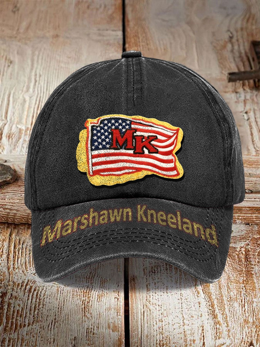 Marshawn Kneeland US Flag Hat Cowboy Dallas Cap Football Lovers Merch Tribute Gifts For Him
