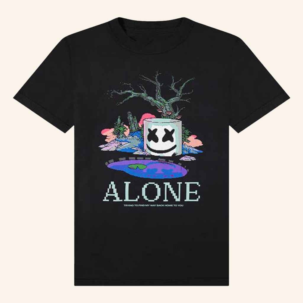 Marshmello Music Merch Alone T-Shirt Birthday Gifts For Music Lovers Marshmello Music Merch Alone T-Shirt Birthday Gifts For Music Lovers