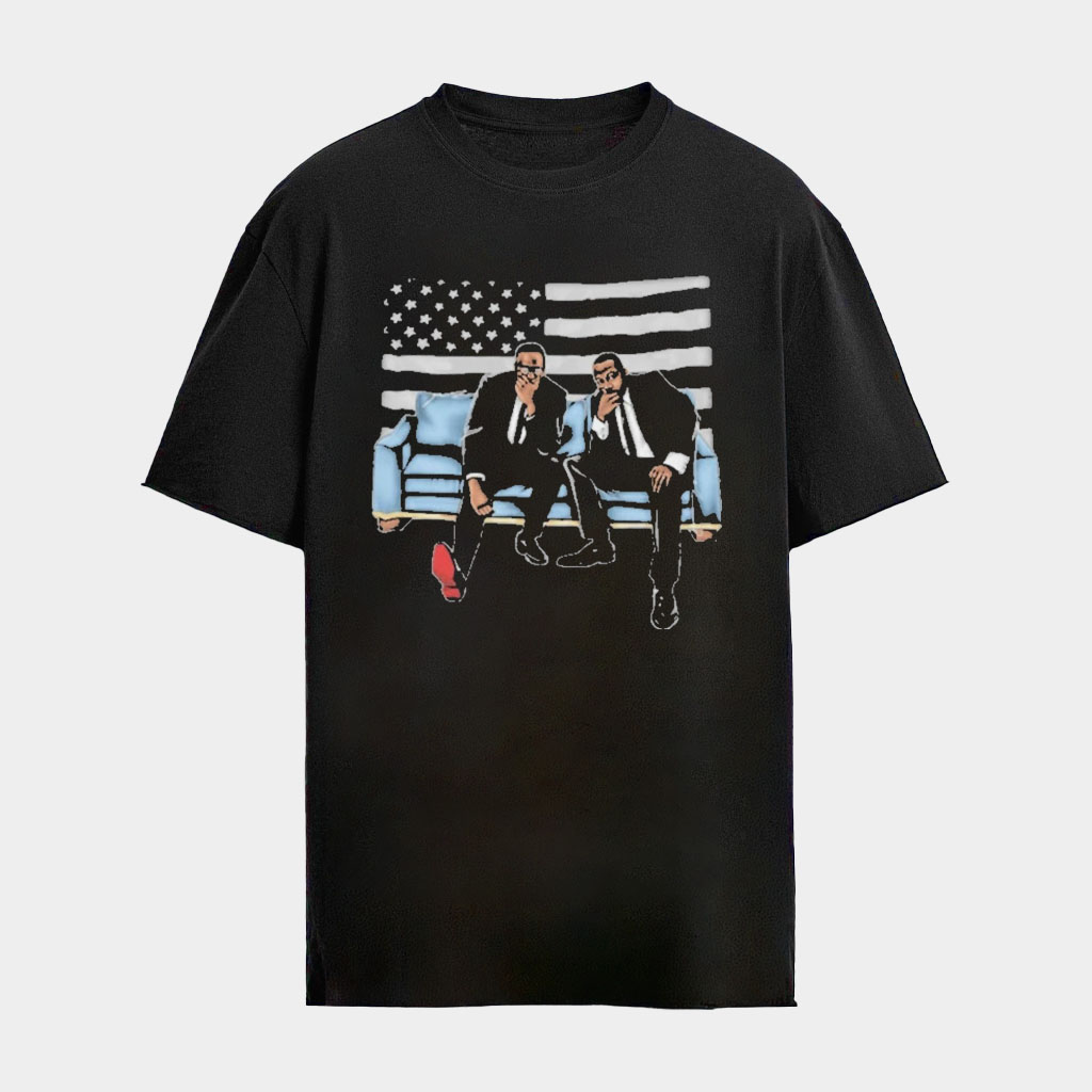 Martin Luther King Malcolm X American Flag Sofa Art Civil Rights Leaders Shirt Gifts For Dad