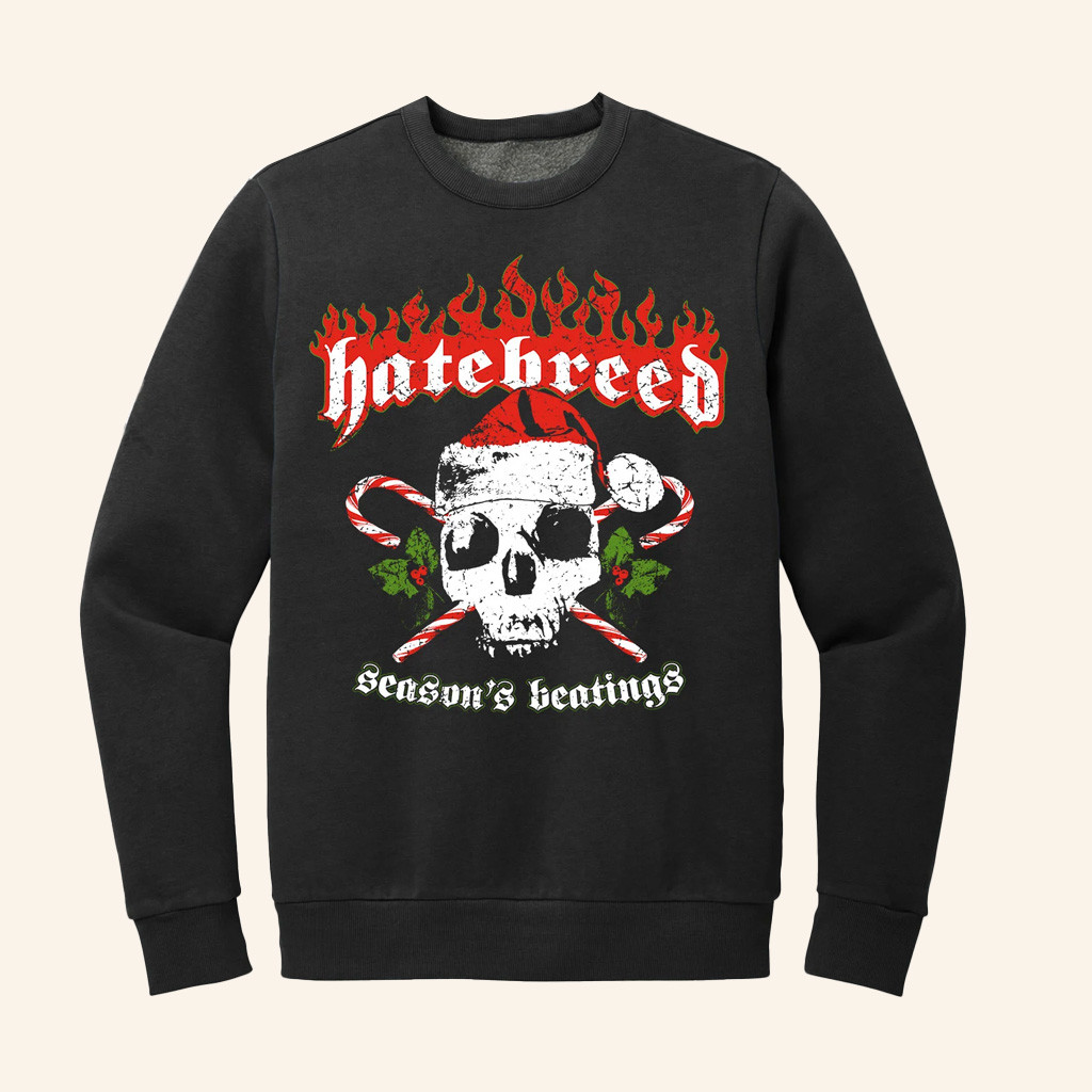 Martyr Merch Hatebreed Seasons Beatings Crewneck Sweatshirt Xmas Gifts For Dad
