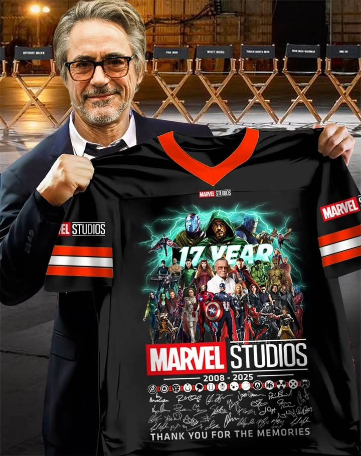 Marvel Studios 17th Anniversary V-Neck Jersey 2008 2025 Short Sleeve Gift For MCU Collectors