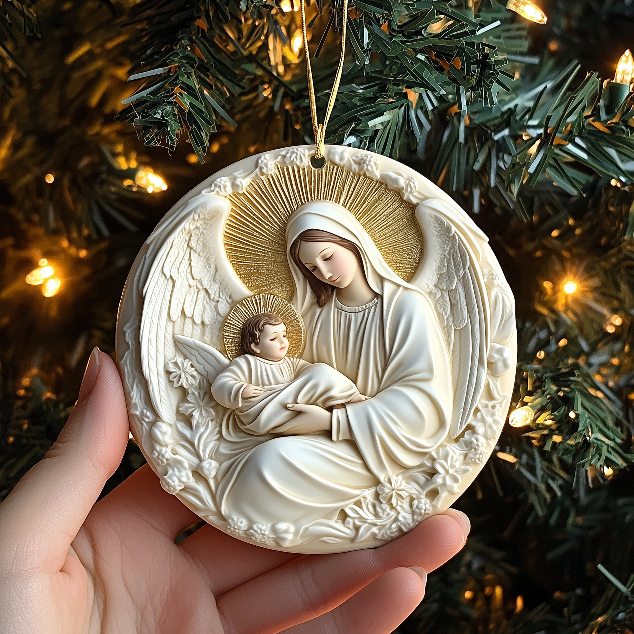 Mary And Baby Jesus Acrylic Ornament Christmas Ornament for Him