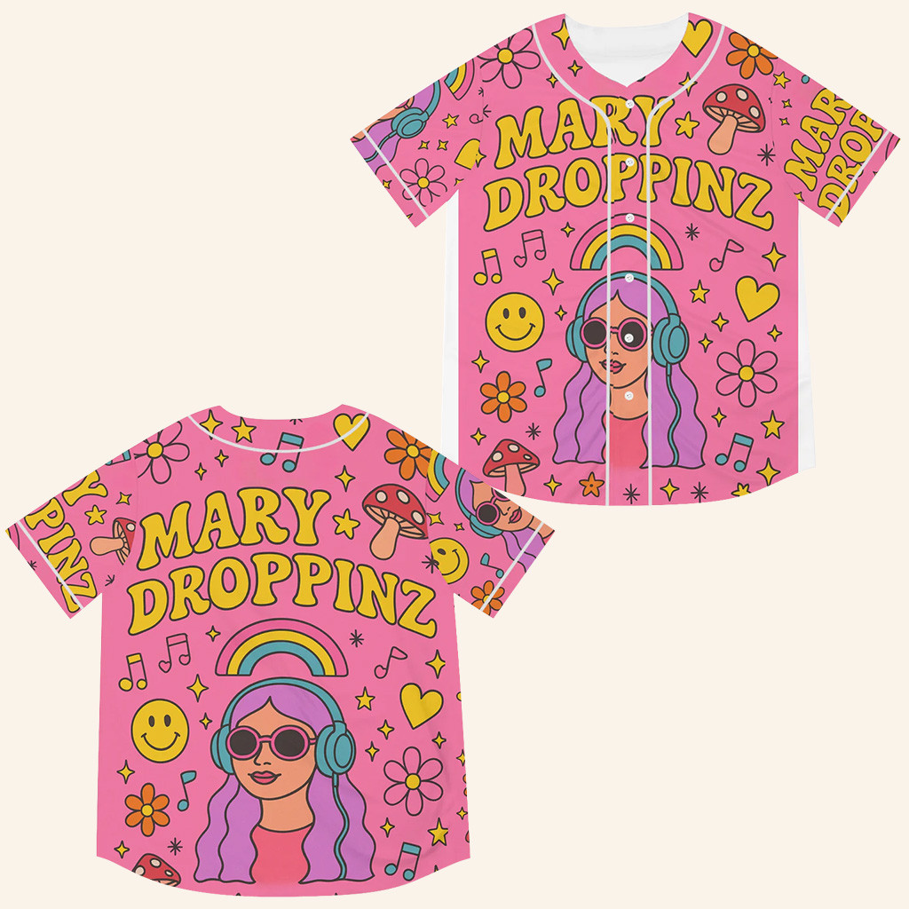 Mary Droppinz Baseball Jersey DJ Merch Christmas Gifts For Girlfriend