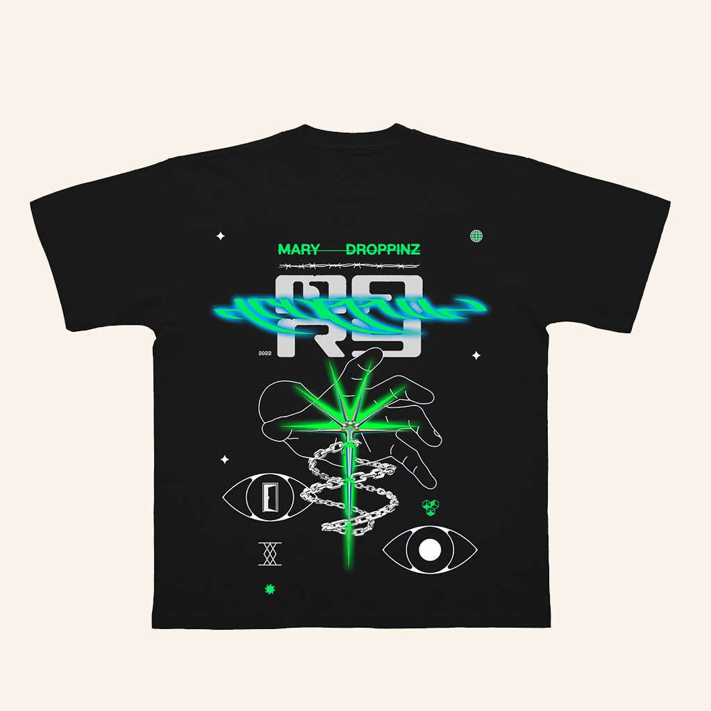 Mary Droppinz Merch Galactic Portal Black T-Shirt Cool Gifts For Music Lovers Mary Droppinz Merch Galactic Portal Black T-Shirt Cool Gifts For Music Lovers
