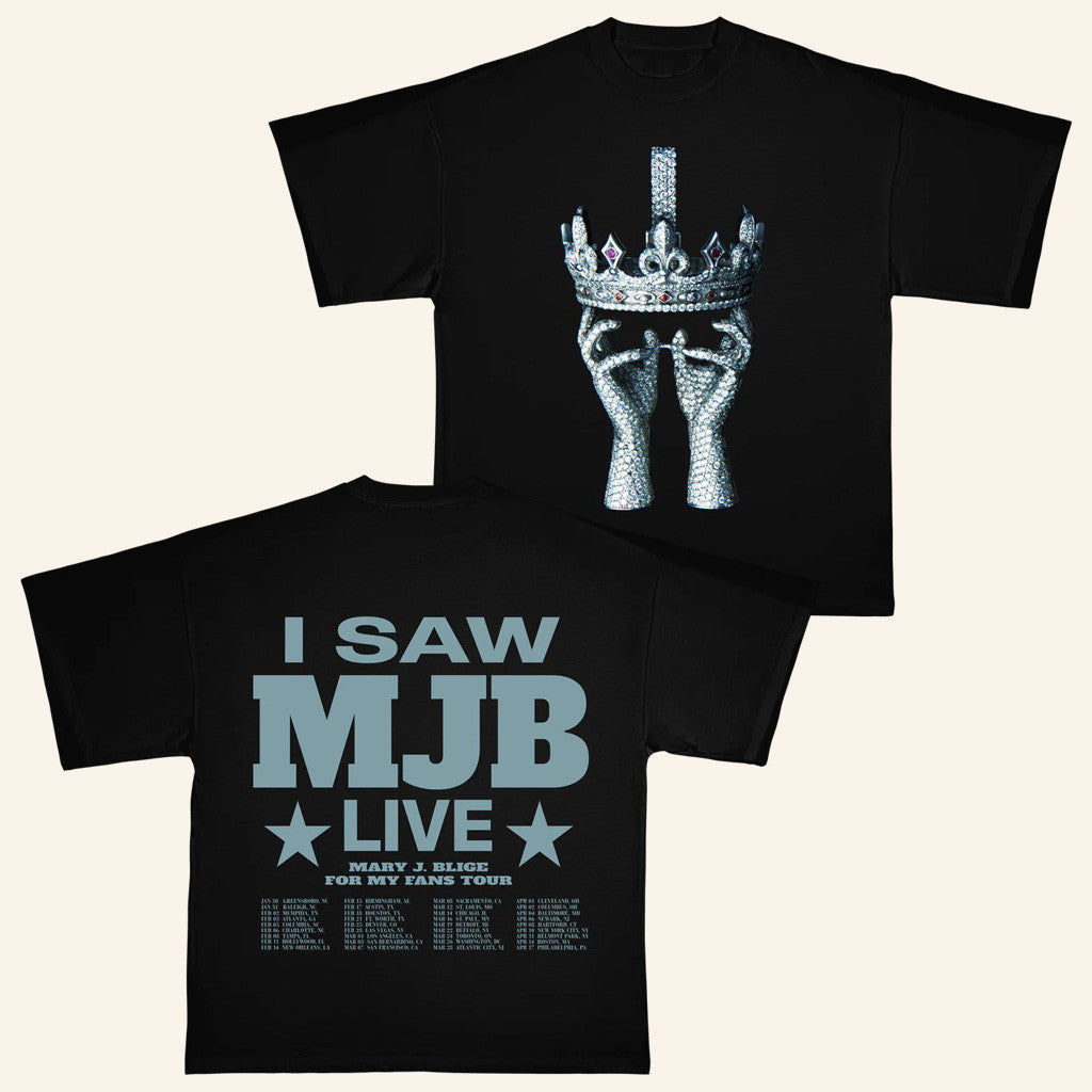 Mary J Blige Merch Crown Black T-Shirt Best Gift For Wife Mary J Blige Merch Crown Black T-Shirt Best Gift For Wife