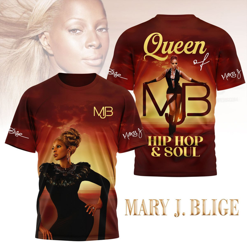 Mary J Blige Queen Of Hip Hop And Soul T-Shirt Mary J Blige Merch Best Gifts For Music Lovers