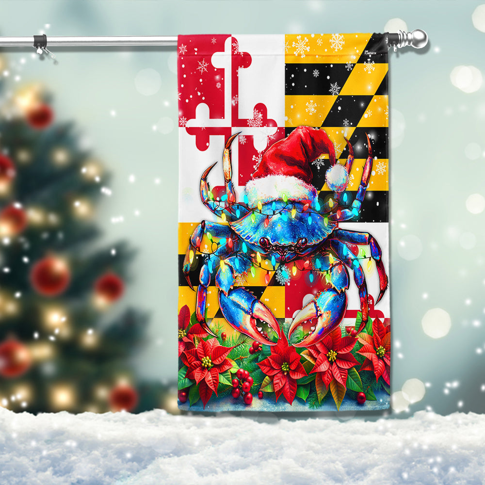 Maryland Christmas Crab Flag