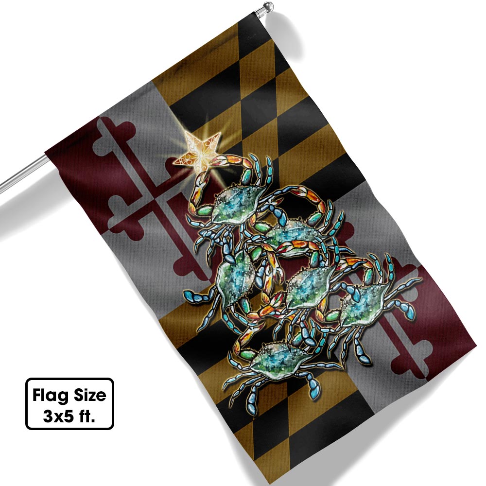 Maryland Flag Blue Crab Christmas
