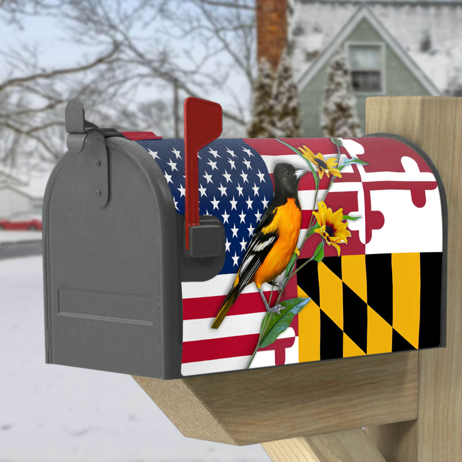 Maryland Garden Flag Amp Mailbox Cover Baltimore Oriole Xmas Decorations