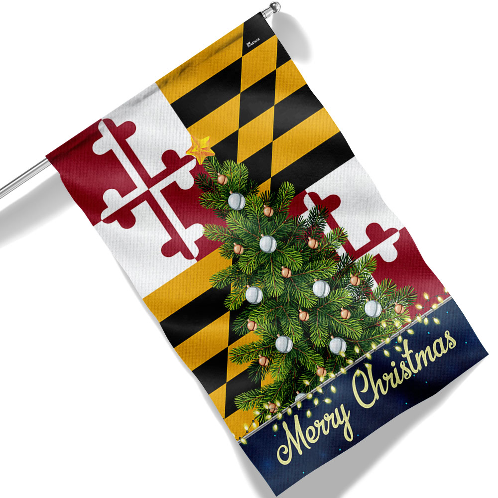 Maryland Merry Christmas Flag Christmas 2025