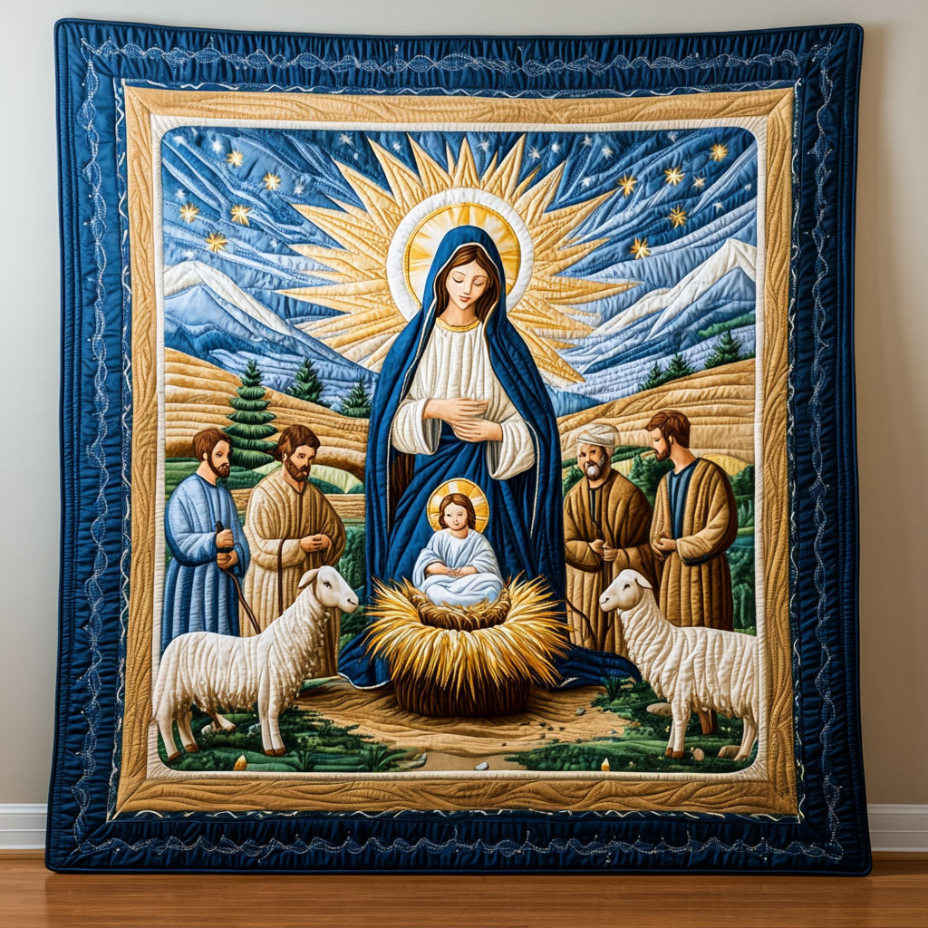 Mary's Light Quilt Blanket Christian Blanket Religious Christmas Gifts