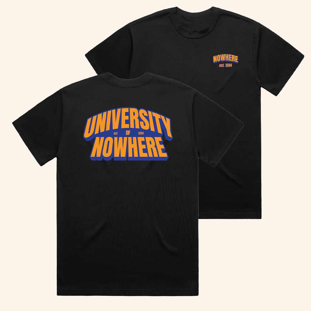 Mashtag X Kecks Merch University Of Nowhere Black T-Shirt Gift Ideas For Him Mashtag X Kecks Merch University Of Nowhere Black T-Shirt Gift Ideas For Him