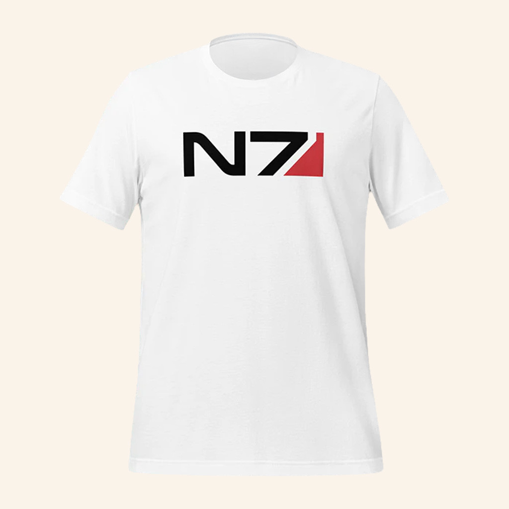 Mass Effect Merch Mass Effect N7 Inverted T-Shirt Christmas Gifts For Him
