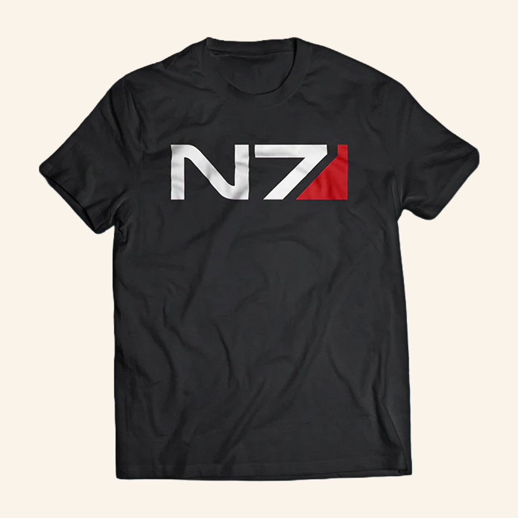 Mass Effect Merch Mass Effect N7 Logo T-Shirt Christmas Gifts For Dad