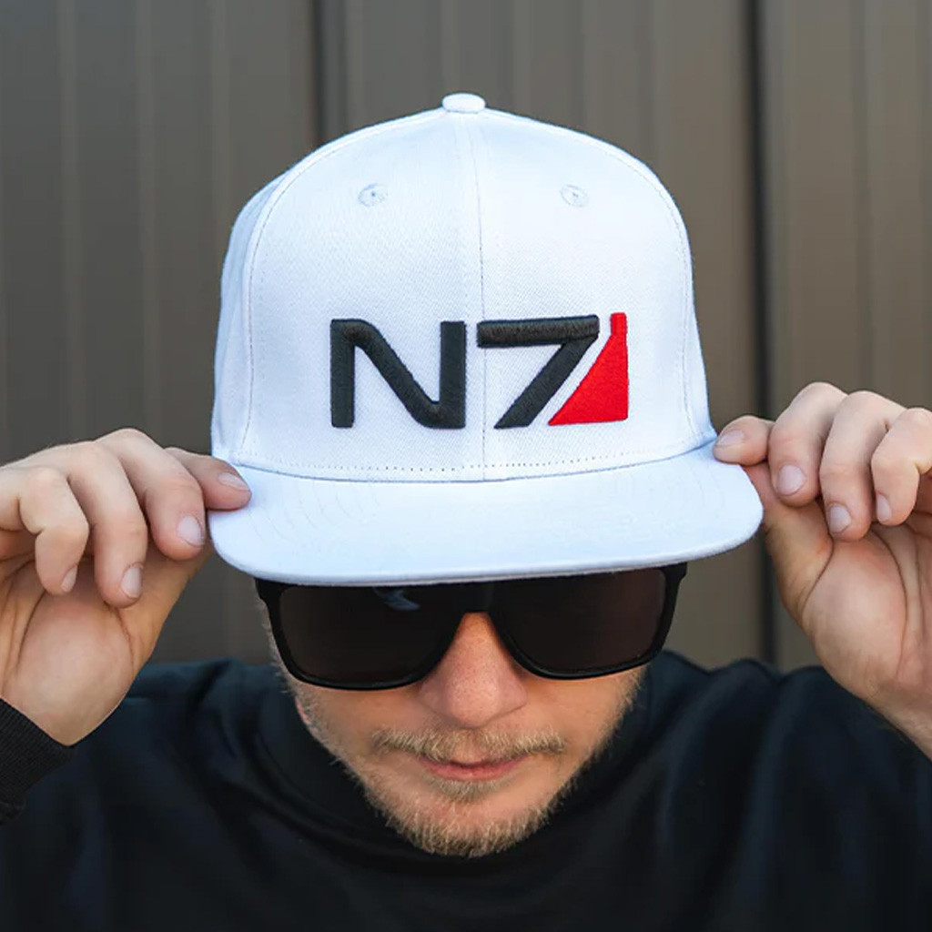 Mass Effect Merch Mass Effect N7 Snapback Hat Embroidered Christmas Gifts For Husband Mass Effect Merch Mass Effect N7 Snapback Hat Embroidered Christmas Gifts For Husband