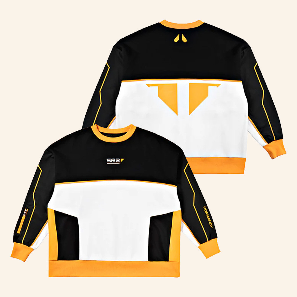 Mass Effect Merch Mass Effect Normandy SR-2 Crewneck Sweatshirt Xmas Gifts For Him Her