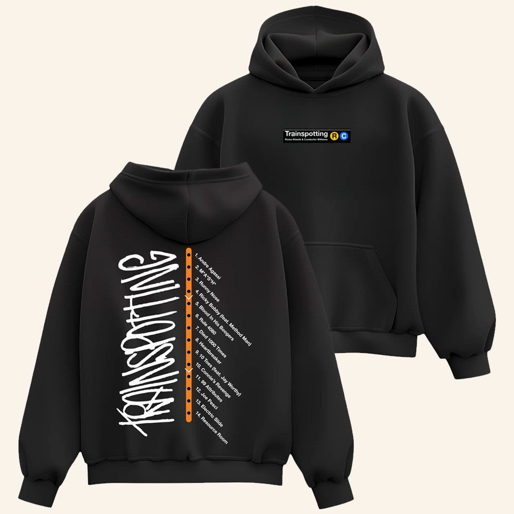 Massappeal Merch Rome Streetz And Conductor Williams Trainspotting Black Hoodie